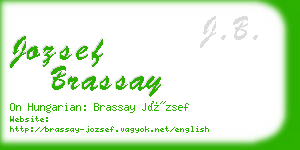 jozsef brassay business card